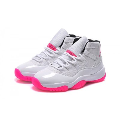 Nike Bayan Air Jordan 11 Gs Beyaz / Pembe / Siyah Basketbol Ayakkabısı Türkiye - QI8GTG5P